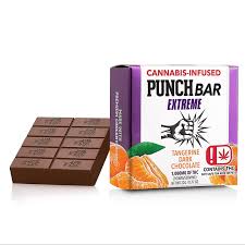 PunchBar Dark Chocolate Tangerine Extreme THC edible chocolate bar