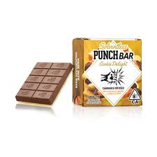 PunchBar Milk Chocolate Caramel Cookie Delight 100mg THC edible chocolate bar