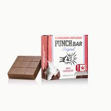 PunchBar Milk Chocolate 225mg THC edible chocolate bar Oklahoma