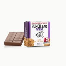 PunchBar Milk Chocolate Toffee Extreme 1000mg THC edible chocolate bar