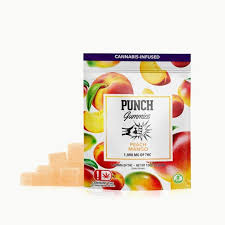 Punch Peach Mango Extreme Gummies 1000mg THC edible pack Oklahoma