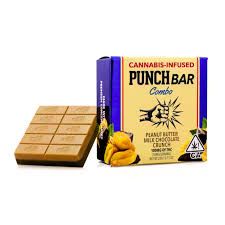 PunchBar Peanut Butter Milk Chocolate Crunch THC edible chocolate bar