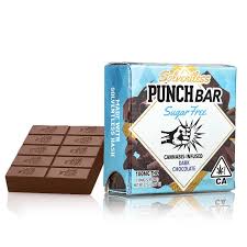 PunchBar Dark Chocolate Sugar Free 100mg THC edible chocolate bar