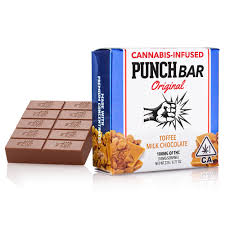 PunchBar Toffee Milk Chocolate THC edible chocolate bar