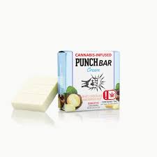 PunchBar Macadamia Nut White Chocolate 225mg THC edible chocolate bar